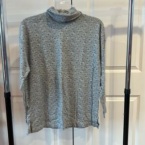 Jones New York Sport Women's Blue Paisley Turtleneck